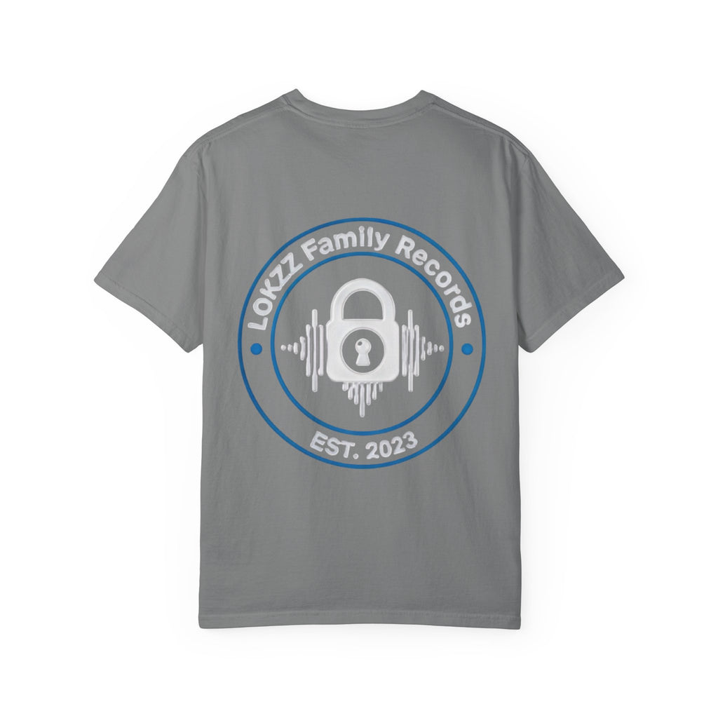 Record Label T-Shirt — "LOKKZ Family Records" Vintage Garment-Dyed Tee