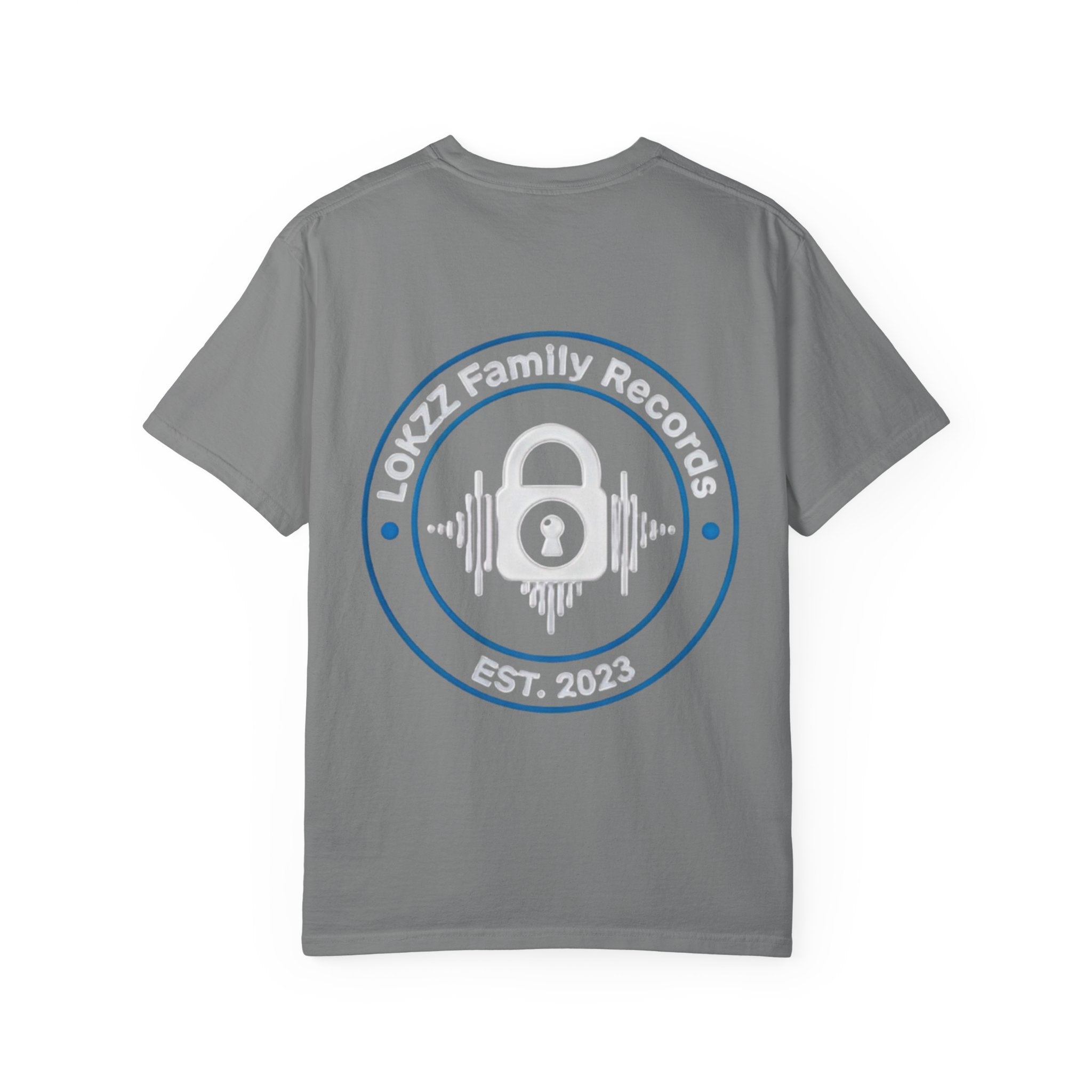 Record Label T-Shirt — "LOKKZ Family Records" Vintage Garment-Dyed Tee