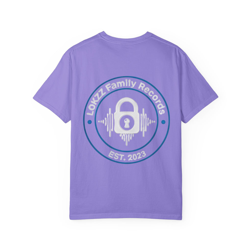 Record Label T-Shirt — "LOKKZ Family Records" Vintage Garment-Dyed Tee