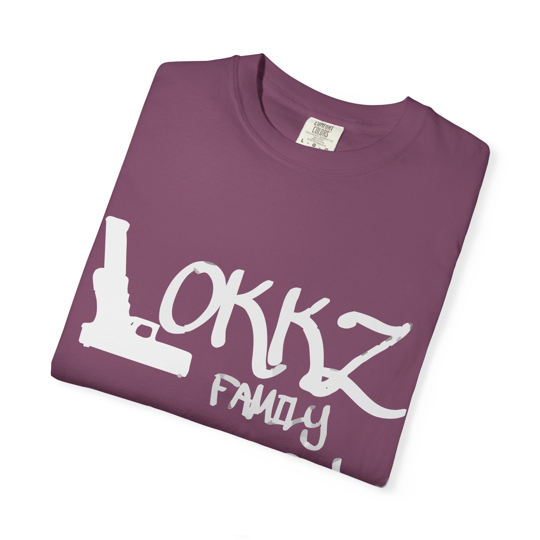 Record Label T-Shirt — "LOKKZ Family Records" Vintage Garment-Dyed Tee
