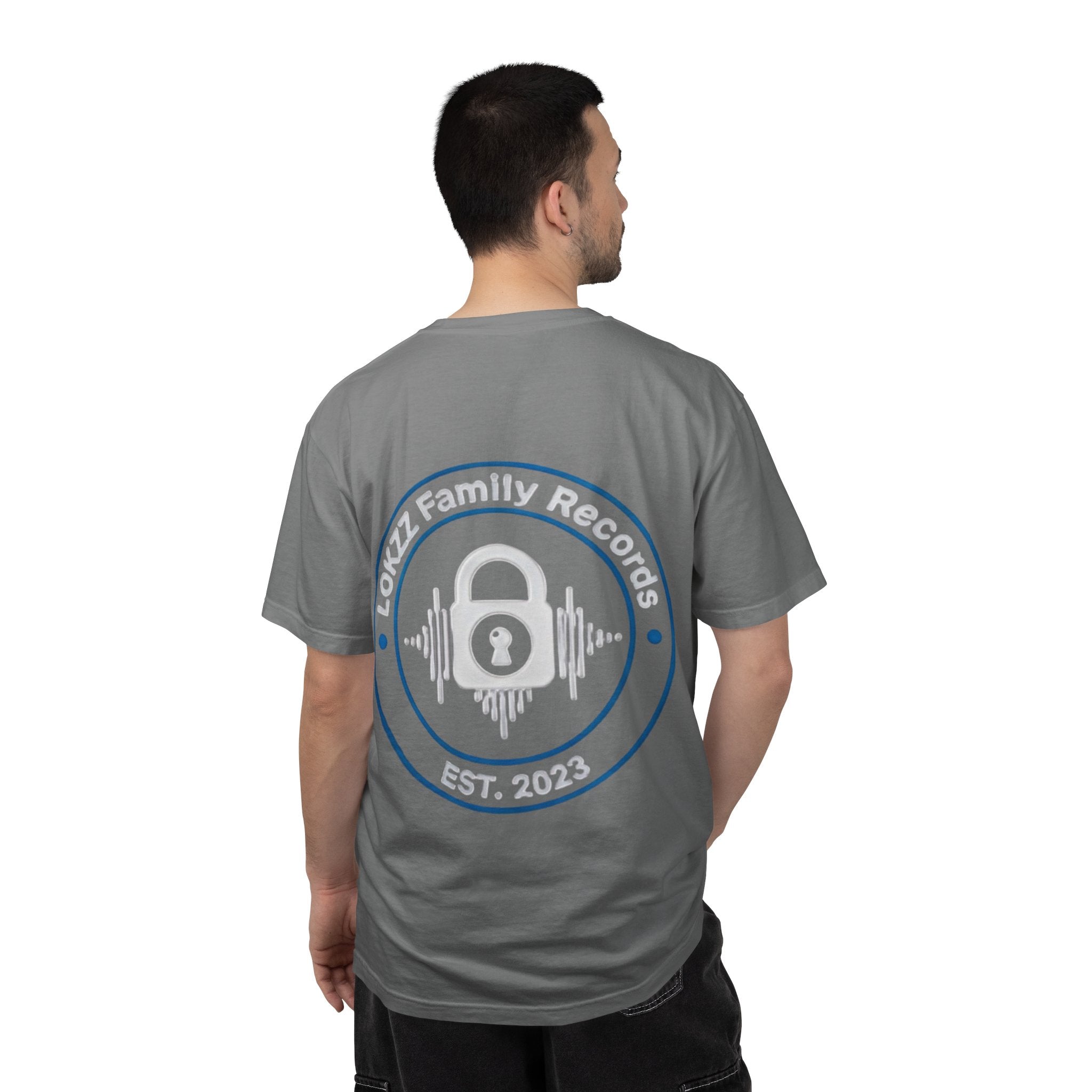 Record Label T-Shirt — "LOKKZ Family Records" Vintage Garment-Dyed Tee