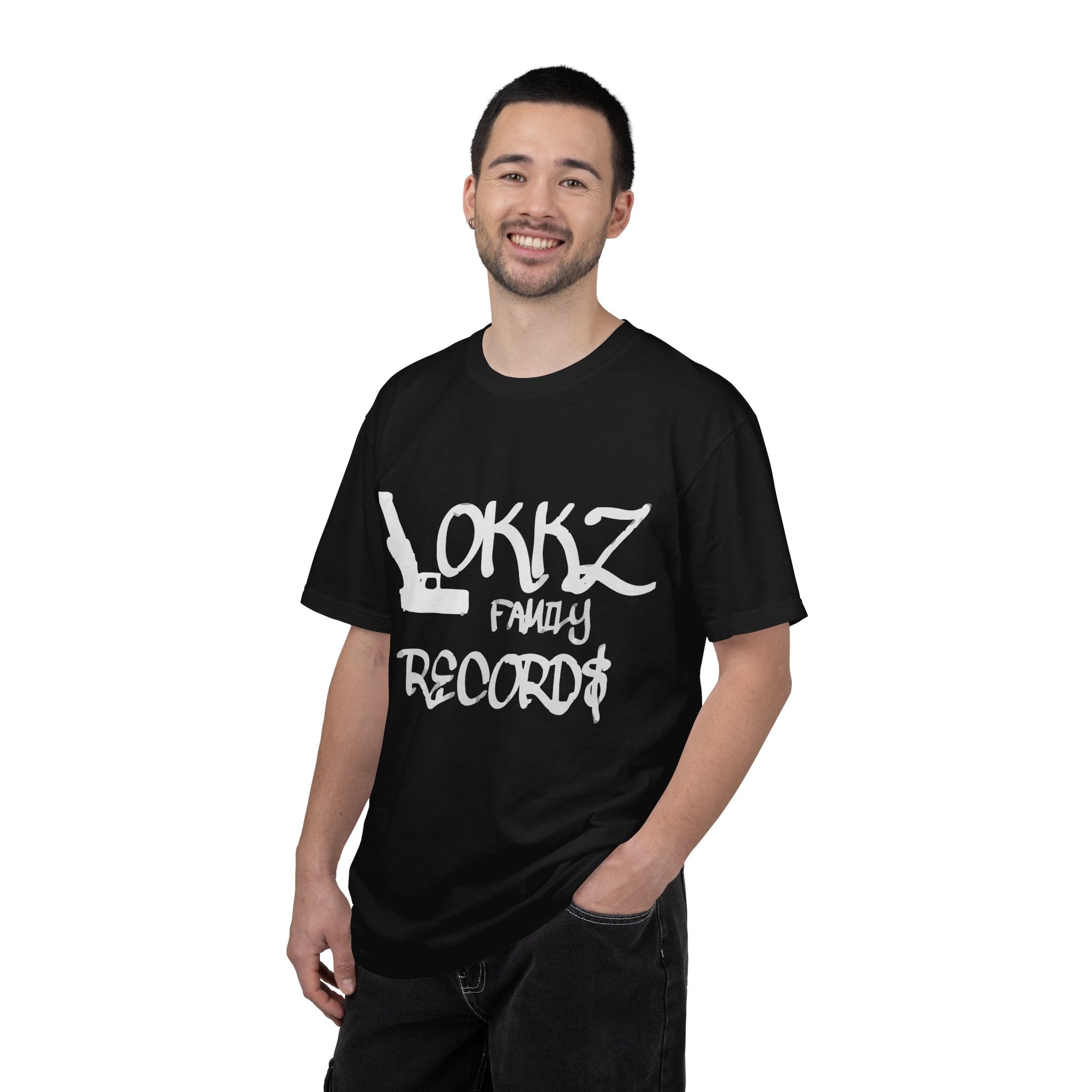 Record Label T-Shirt — "LOKKZ Family Records" Vintage Garment-Dyed Tee