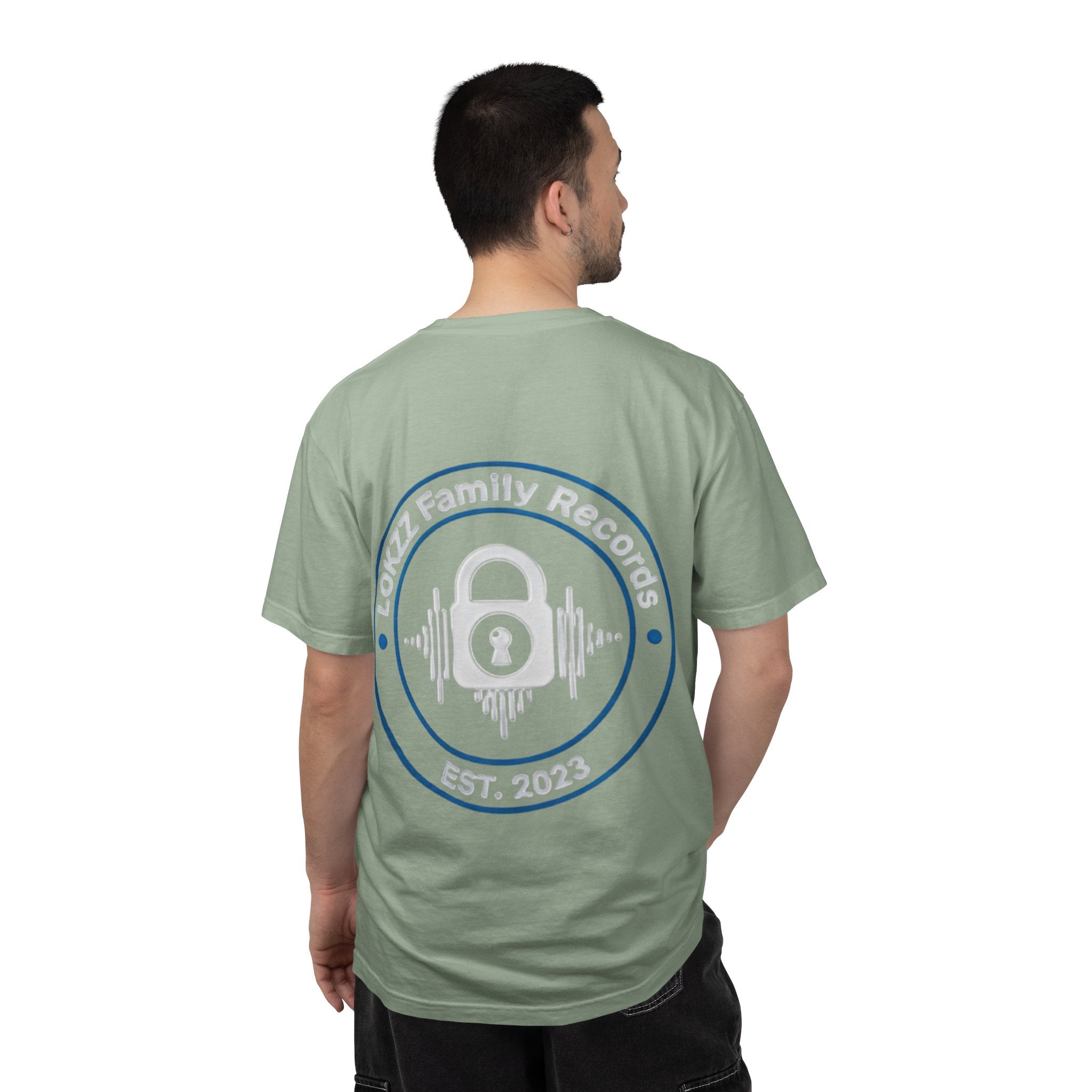 Record Label T-Shirt — "LOKKZ Family Records" Vintage Garment-Dyed Tee