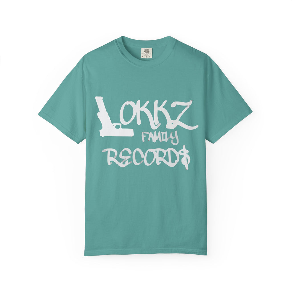 Record Label T-Shirt — "LOKKZ Family Records" Vintage Garment-Dyed Tee