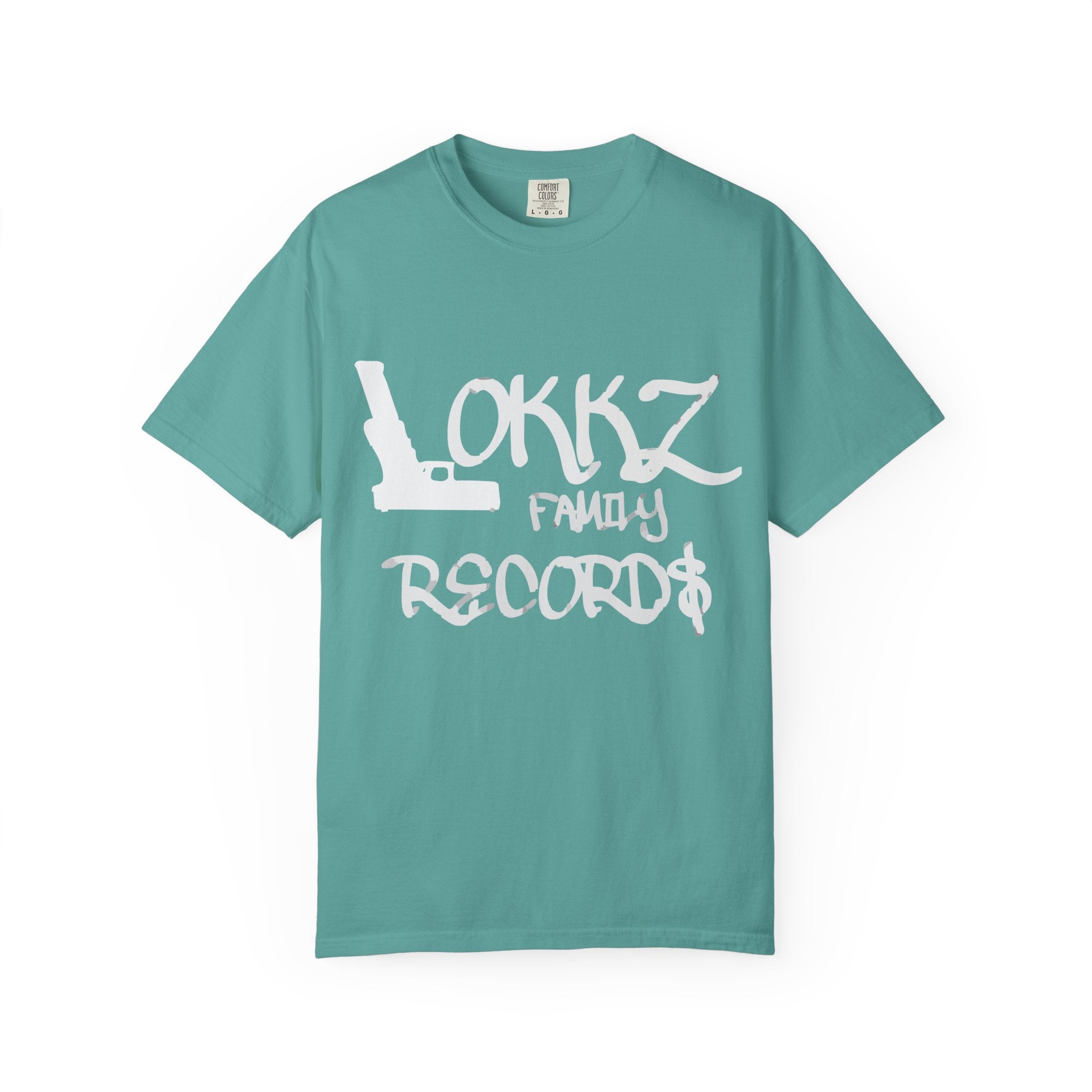 Record Label T-Shirt — "LOKKZ Family Records" Vintage Garment-Dyed Tee