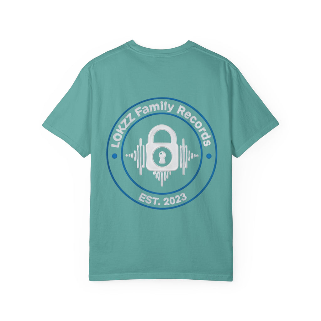 Record Label T-Shirt — "LOKKZ Family Records" Vintage Garment-Dyed Tee