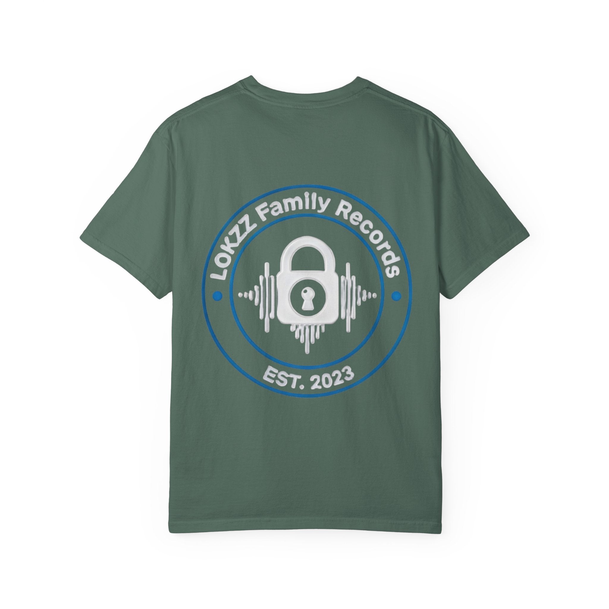 Record Label T-Shirt — "LOKKZ Family Records" Vintage Garment-Dyed Tee