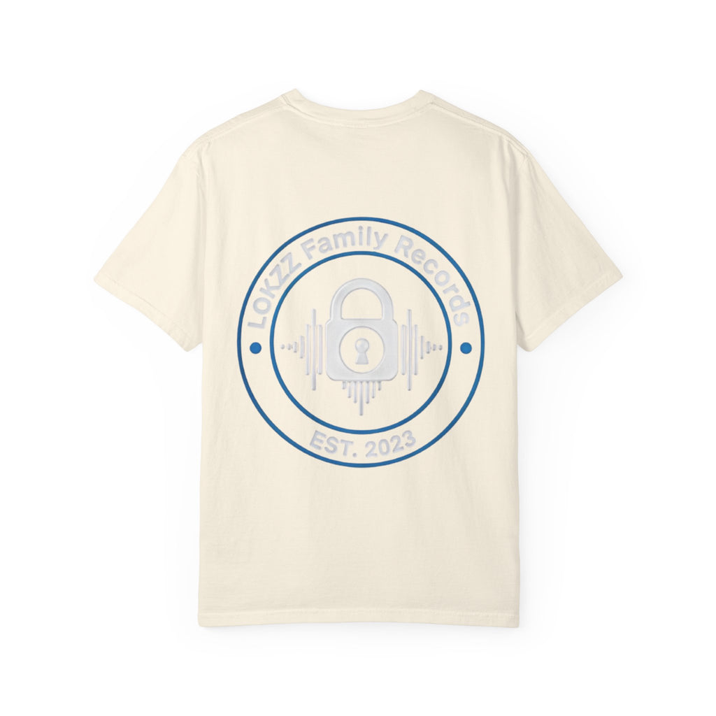 Record Label T-Shirt — "LOKKZ Family Records" Vintage Garment-Dyed Tee