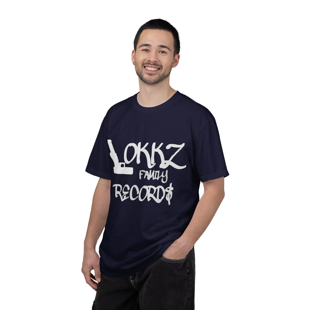 Record Label T-Shirt — "LOKKZ Family Records" Vintage Garment-Dyed Tee