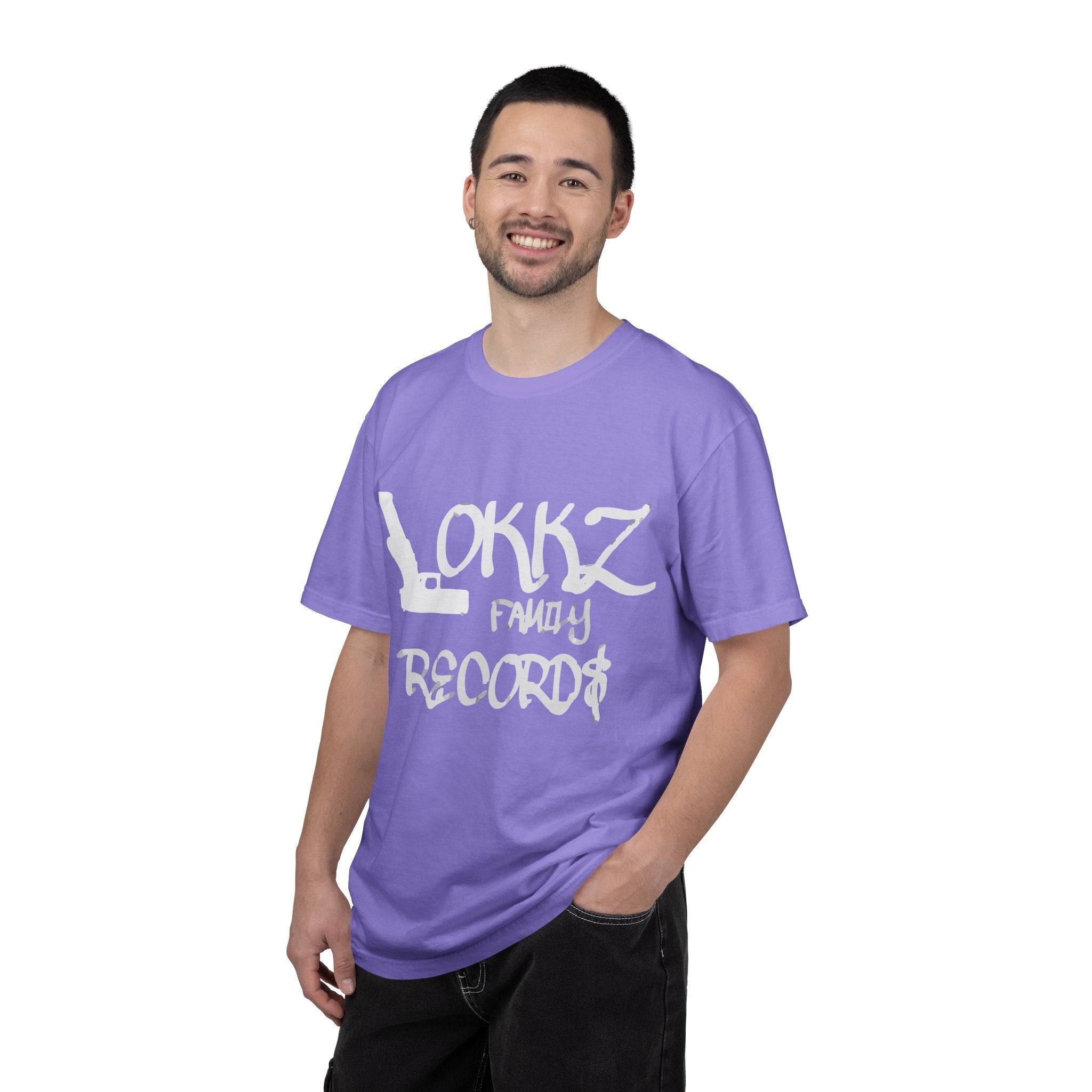 Record Label T-Shirt — "LOKKZ Family Records" Vintage Garment-Dyed Tee