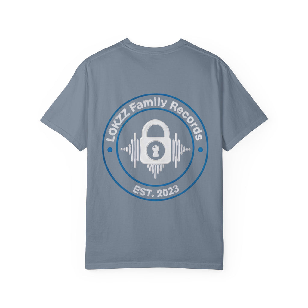 Record Label T-Shirt — "LOKKZ Family Records" Vintage Garment-Dyed Tee