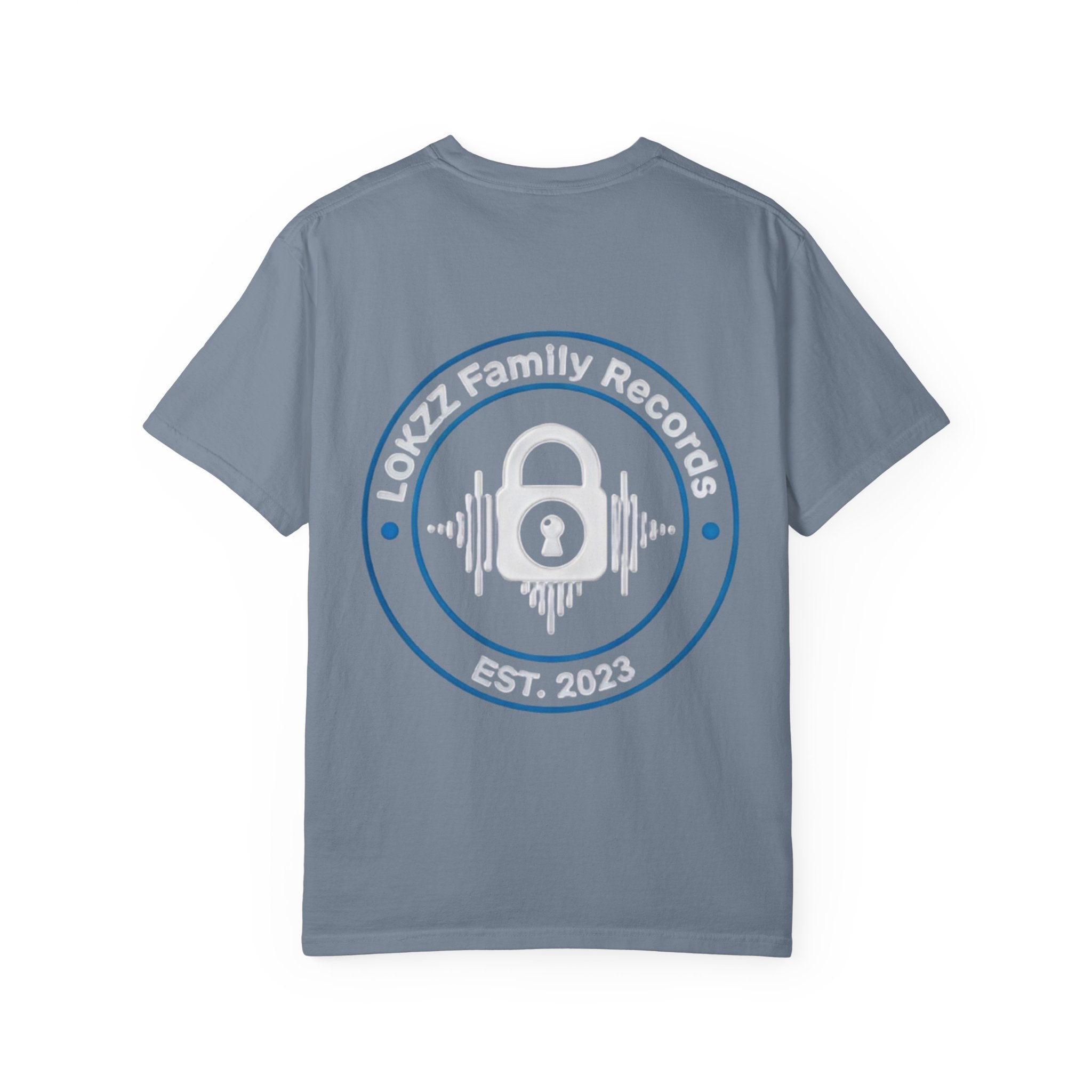 Record Label T-Shirt — "LOKKZ Family Records" Vintage Garment-Dyed Tee
