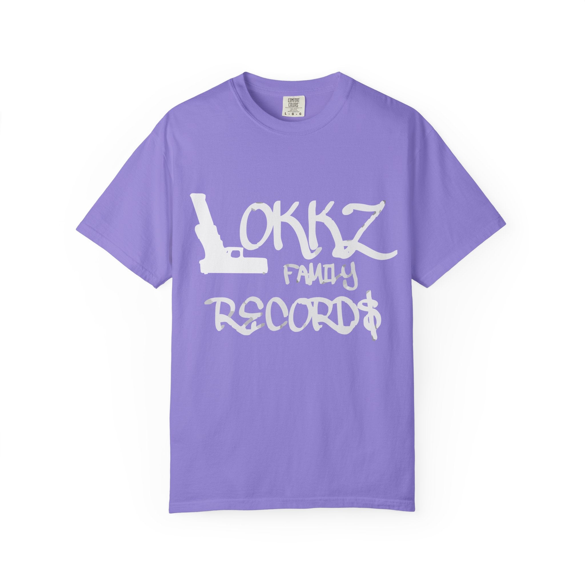 Record Label T-Shirt — "LOKKZ Family Records" Vintage Garment-Dyed Tee
