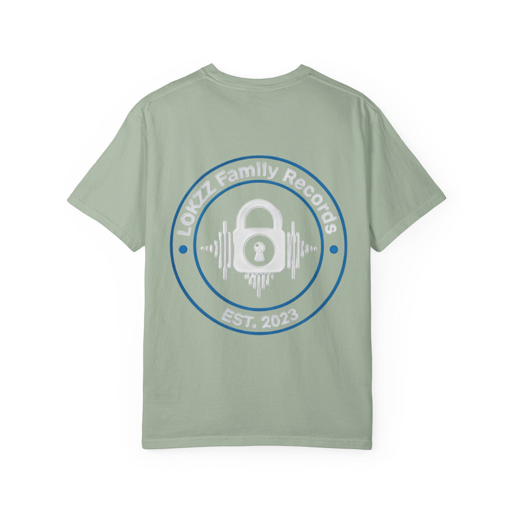 Record Label T-Shirt — "LOKKZ Family Records" Vintage Garment-Dyed Tee