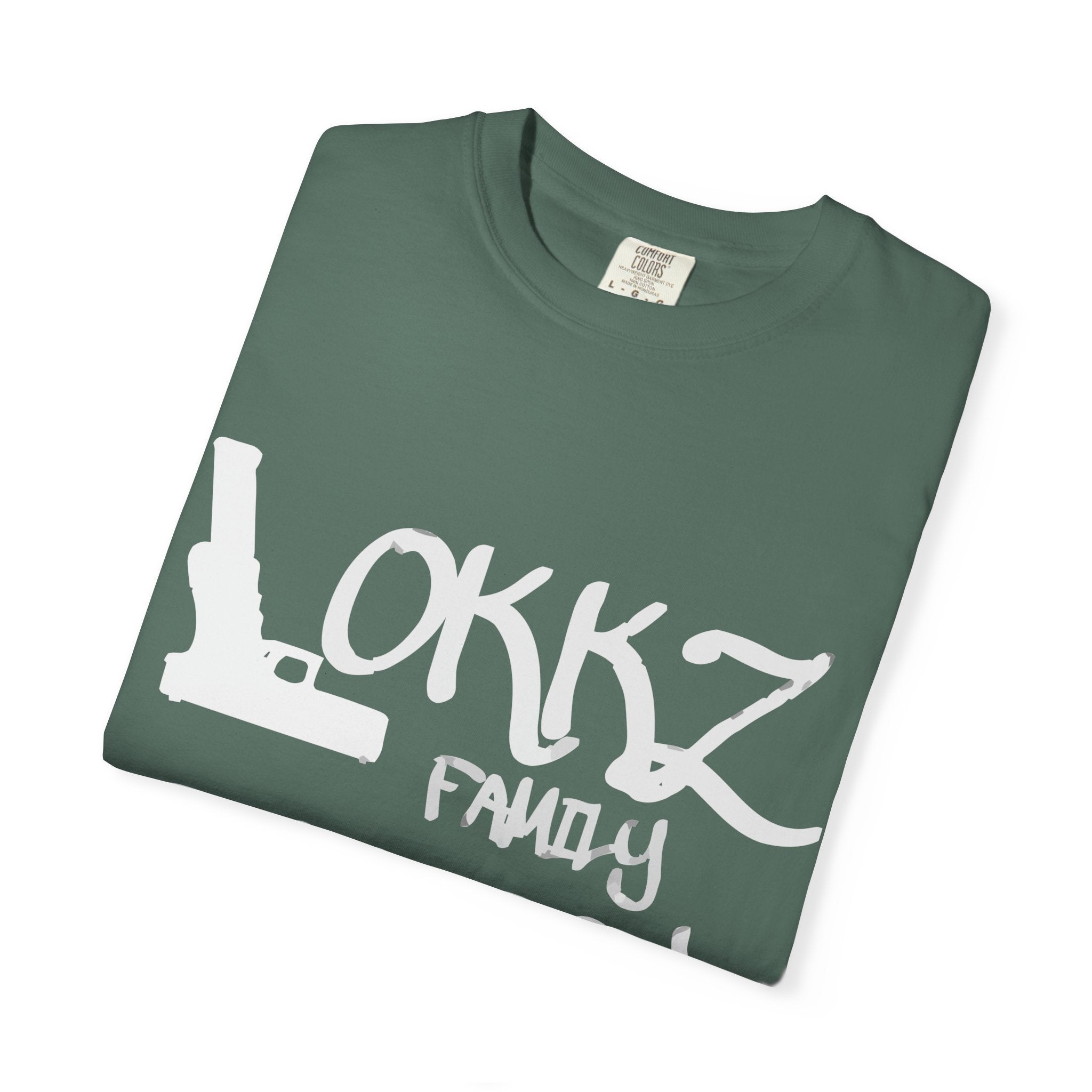 Record Label T-Shirt — "LOKKZ Family Records" Vintage Garment-Dyed Tee