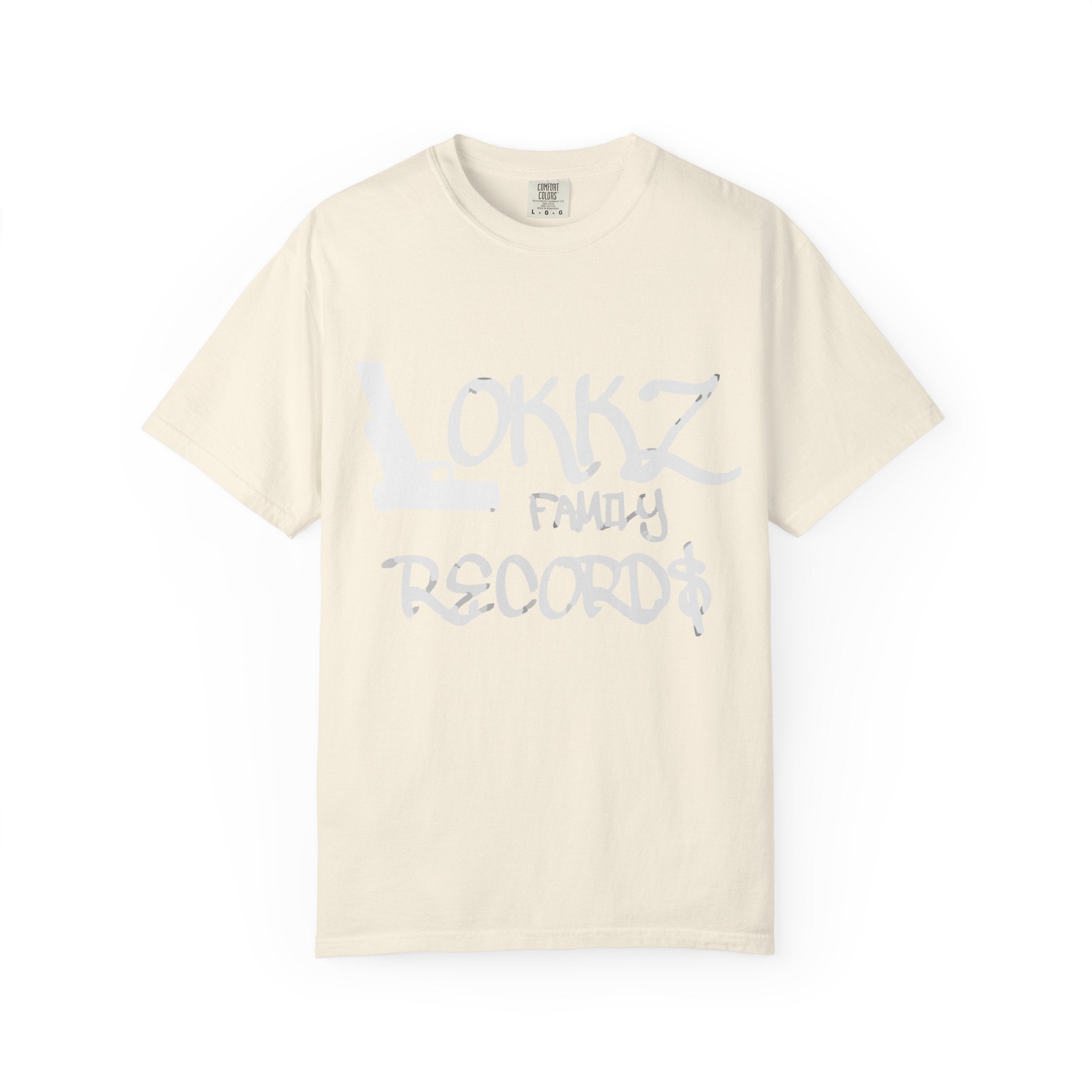 Record Label T-Shirt — "LOKKZ Family Records" Vintage Garment-Dyed Tee