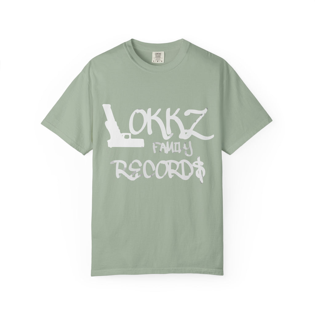 Record Label T-Shirt — "LOKKZ Family Records" Vintage Garment-Dyed Tee