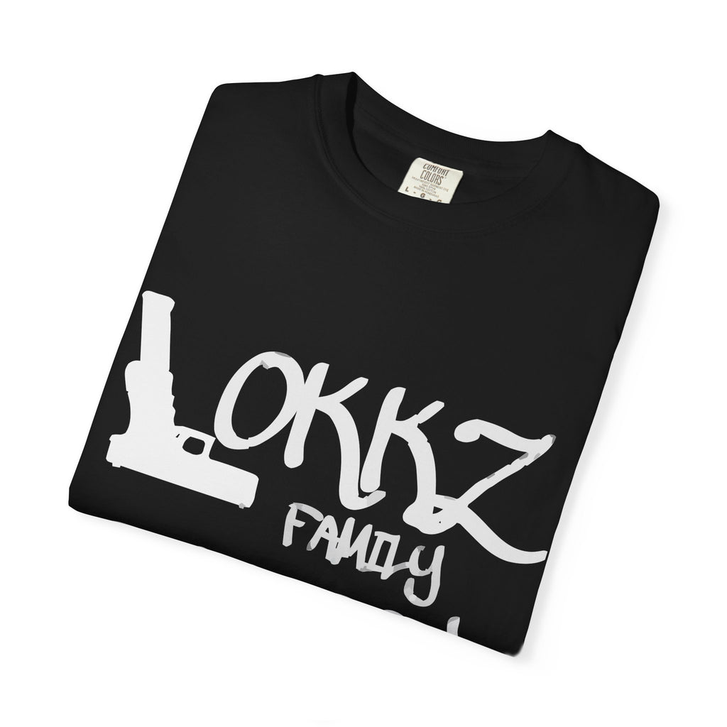 Record Label T-Shirt — "LOKKZ Family Records" Vintage Garment-Dyed Tee