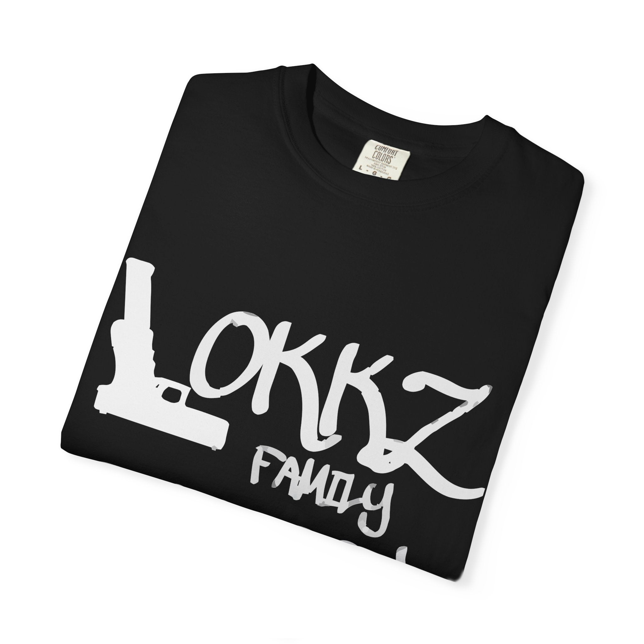 Record Label T-Shirt — "LOKKZ Family Records" Vintage Garment-Dyed Tee