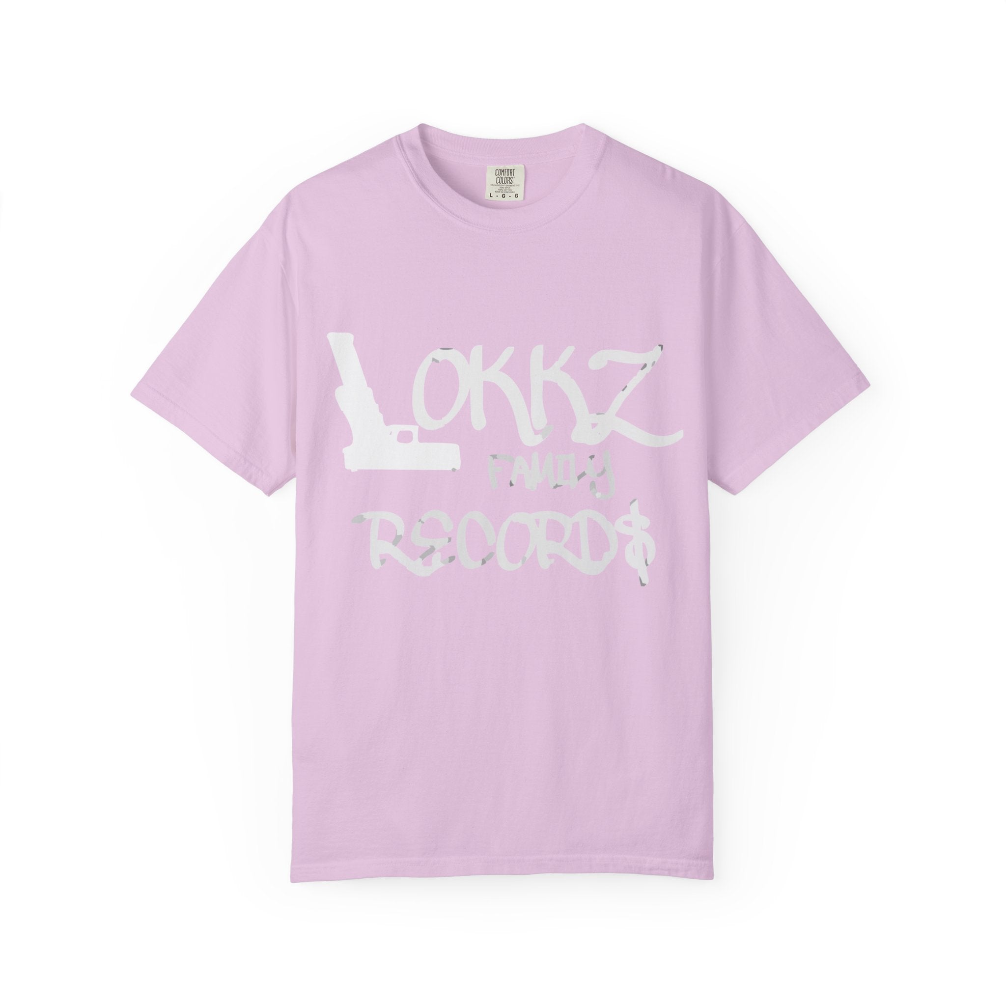 Record Label T-Shirt — "LOKKZ Family Records" Vintage Garment-Dyed Tee