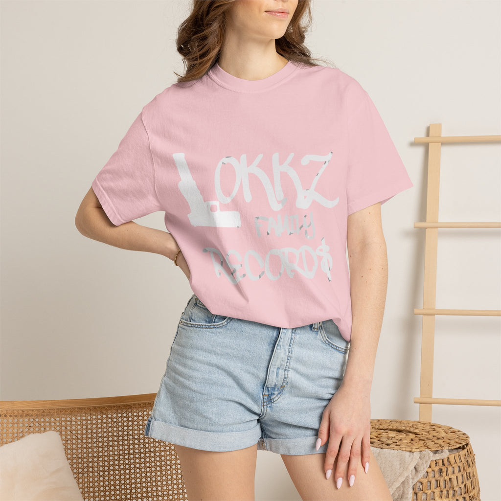 Record Label T-Shirt — "LOKKZ Family Records" Vintage Garment-Dyed Tee