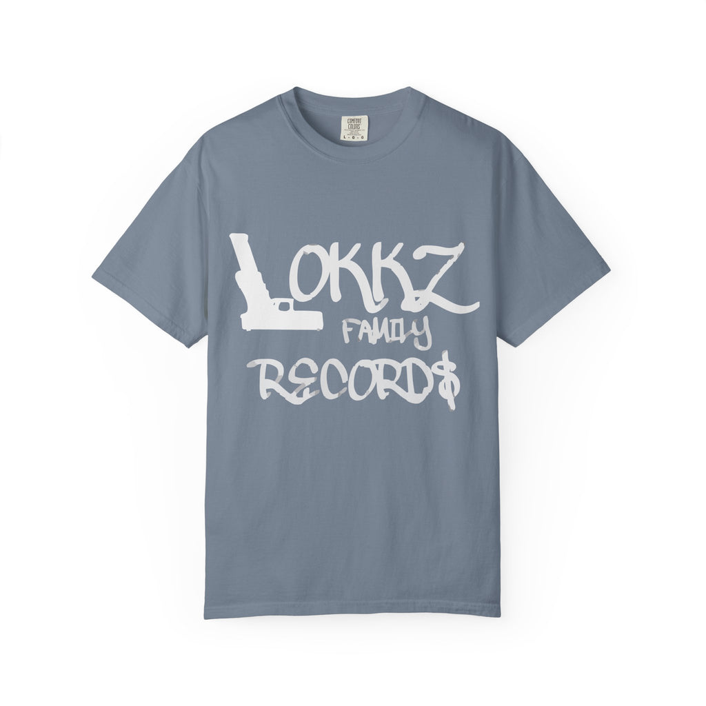 Record Label T-Shirt — "LOKKZ Family Records" Vintage Garment-Dyed Tee