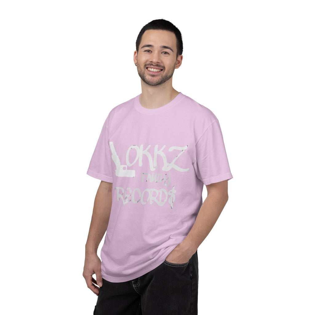 Record Label T-Shirt — "LOKKZ Family Records" Vintage Garment-Dyed Tee