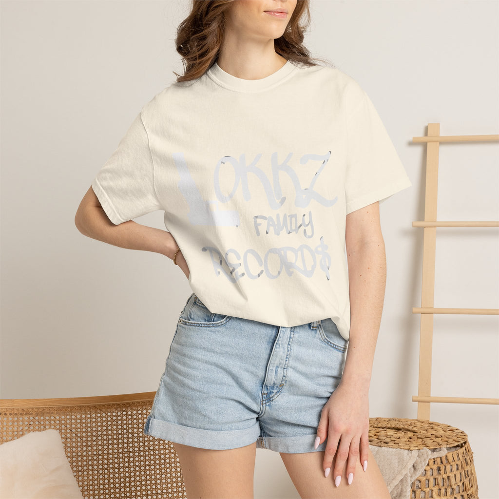Record Label T-Shirt — "LOKKZ Family Records" Vintage Garment-Dyed Tee