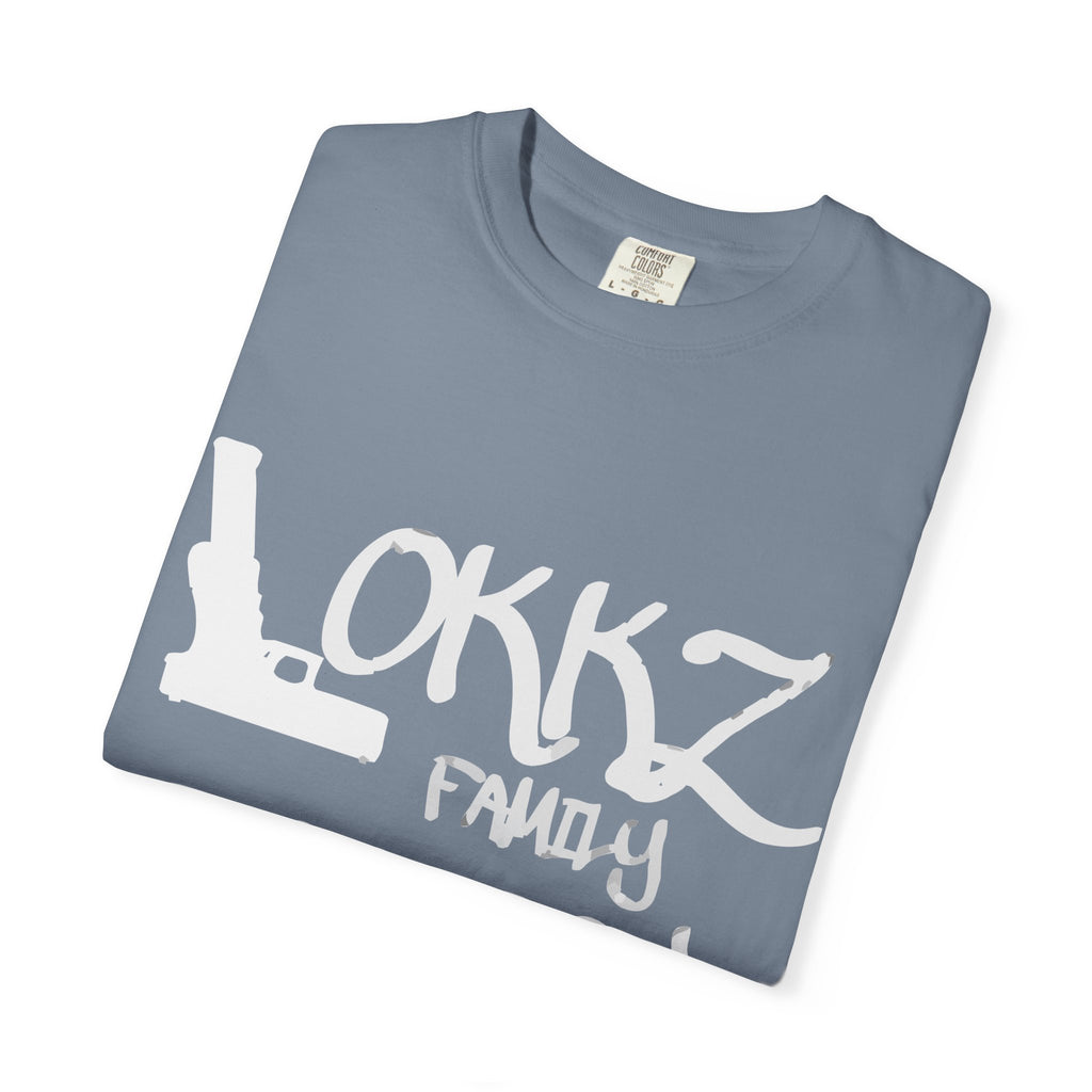 Record Label T-Shirt — "LOKKZ Family Records" Vintage Garment-Dyed Tee