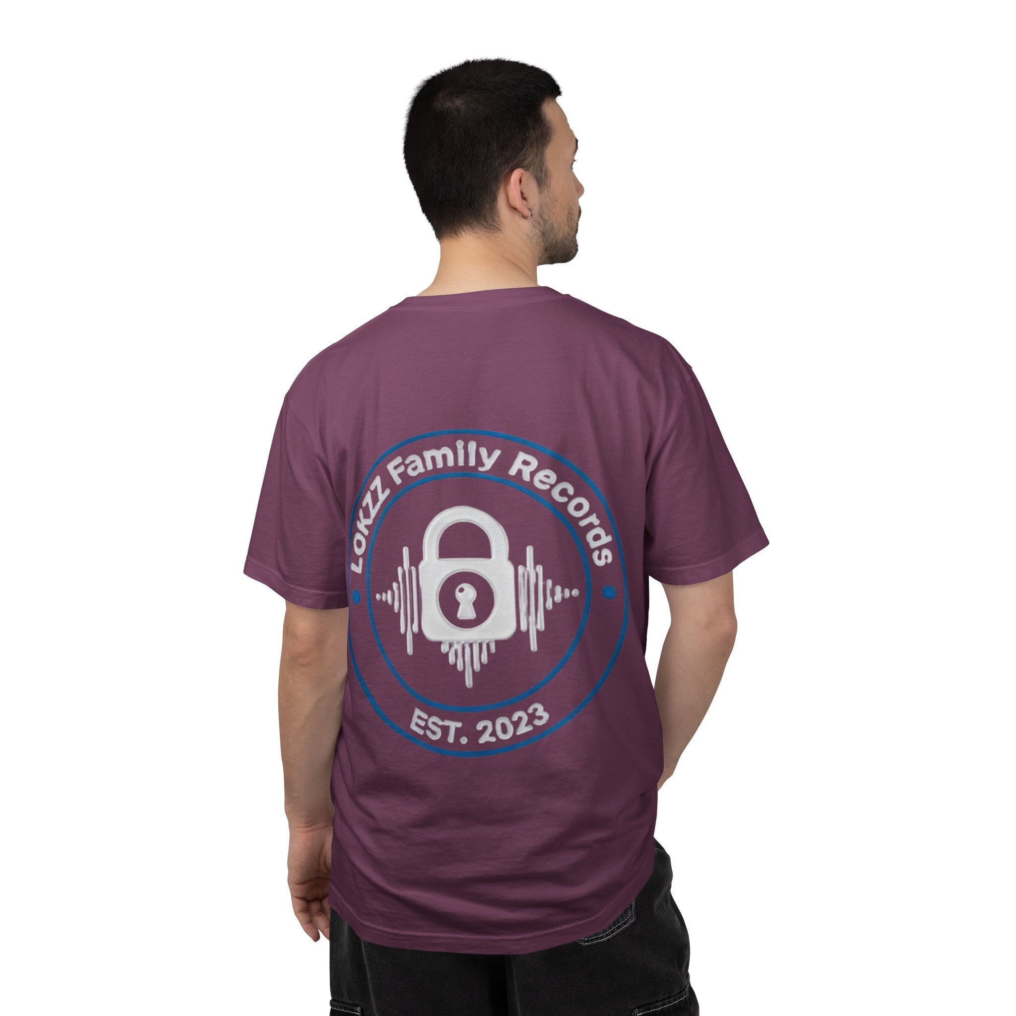 Record Label T-Shirt — "LOKKZ Family Records" Vintage Garment-Dyed Tee
