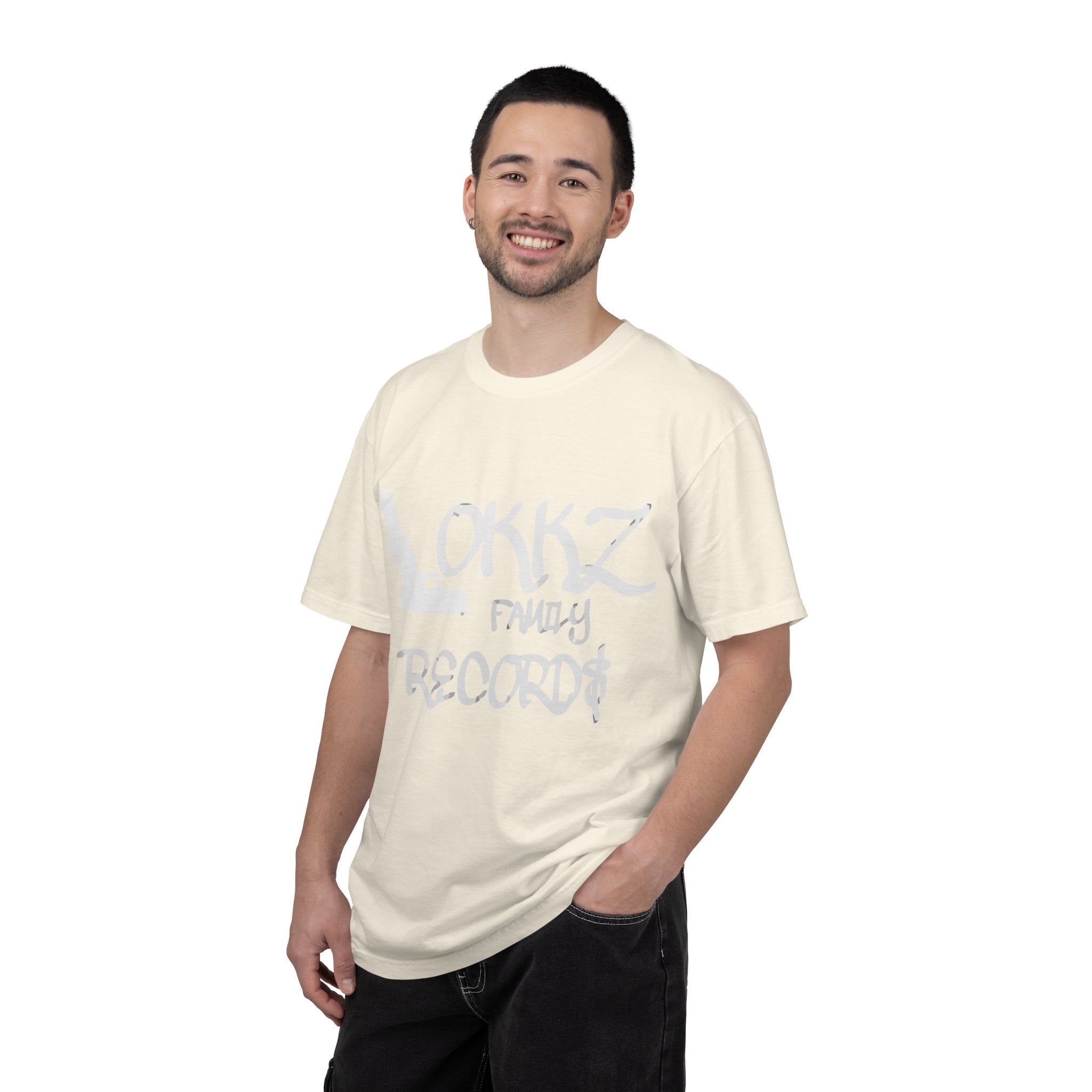 Record Label T-Shirt — "LOKKZ Family Records" Vintage Garment-Dyed Tee