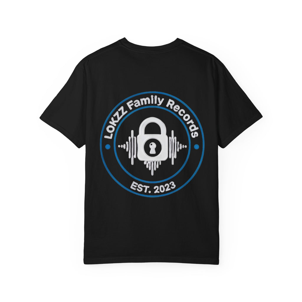 Record Label T-Shirt — "LOKKZ Family Records" Vintage Garment-Dyed Tee
