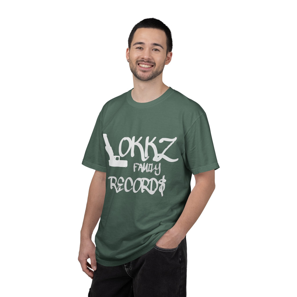 Record Label T-Shirt — "LOKKZ Family Records" Vintage Garment-Dyed Tee