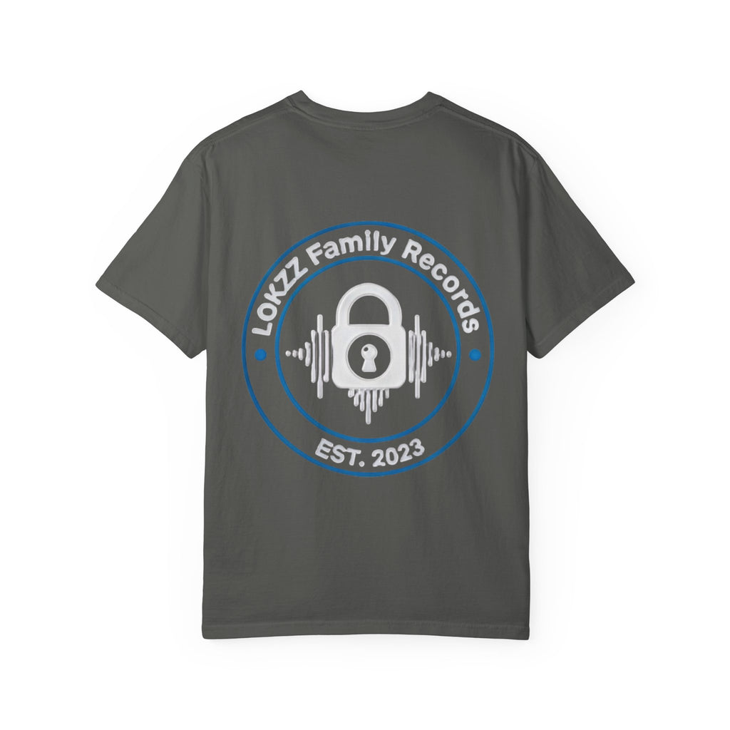 Record Label T-Shirt — "LOKKZ Family Records" Vintage Garment-Dyed Tee