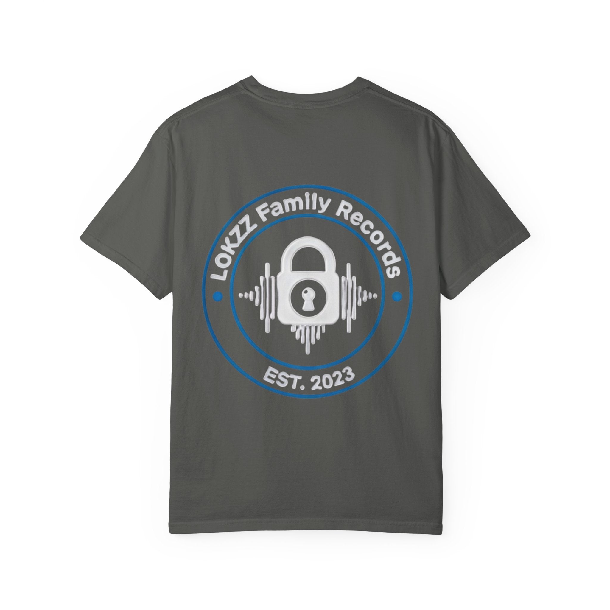 Record Label T-Shirt — "LOKKZ Family Records" Vintage Garment-Dyed Tee