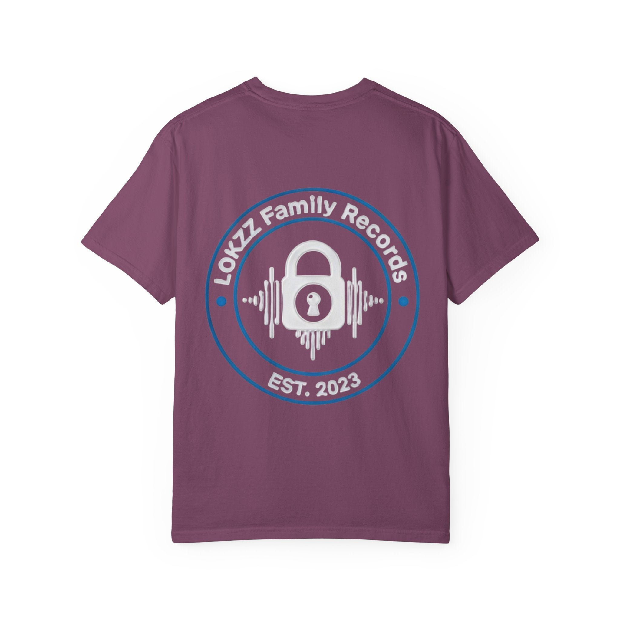Record Label T-Shirt — "LOKKZ Family Records" Vintage Garment-Dyed Tee