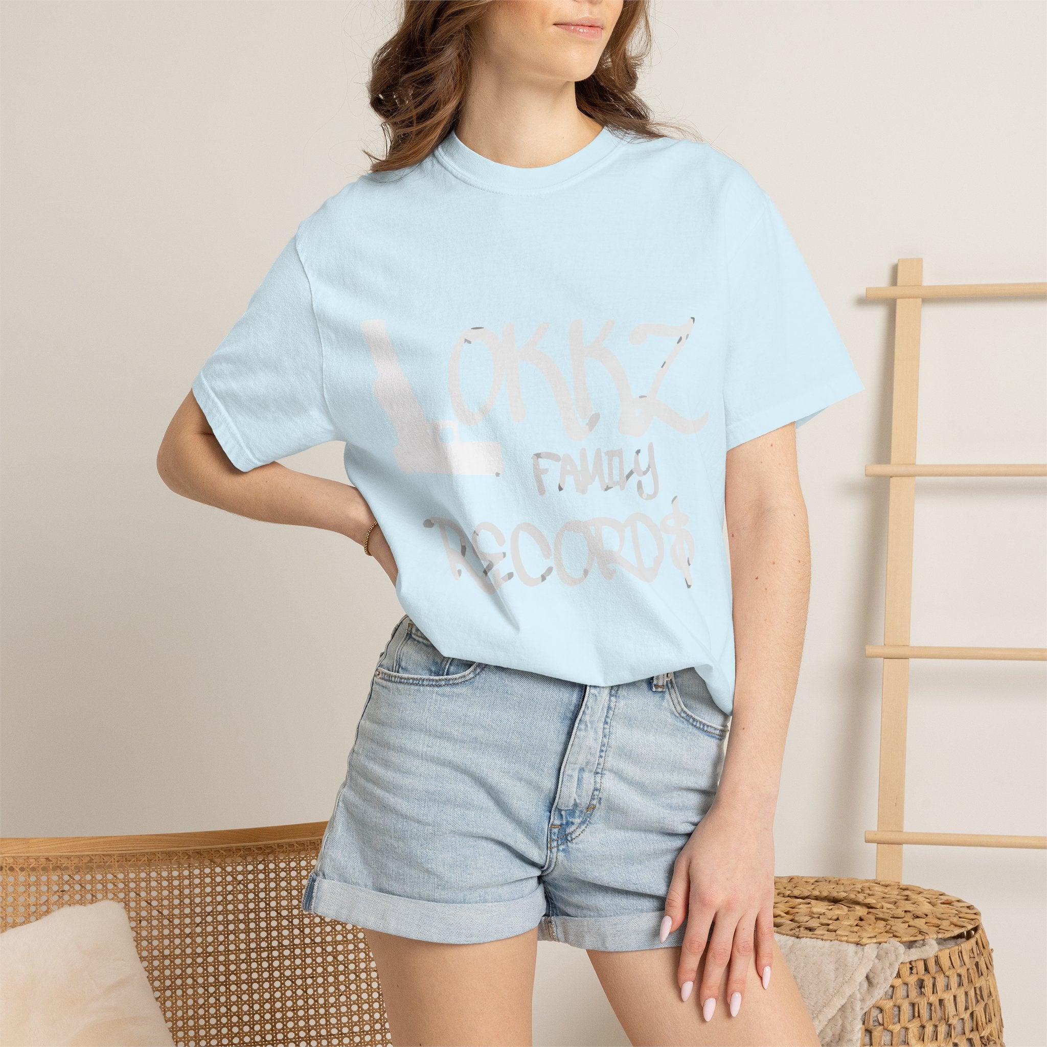 Record Label T-Shirt — "LOKKZ Family Records" Vintage Garment-Dyed Tee