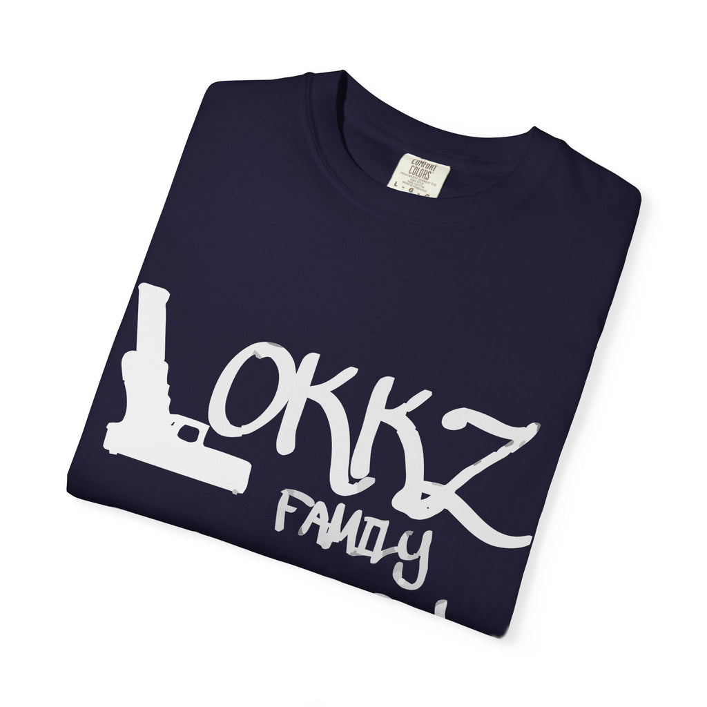 Record Label T-Shirt — "LOKKZ Family Records" Vintage Garment-Dyed Tee