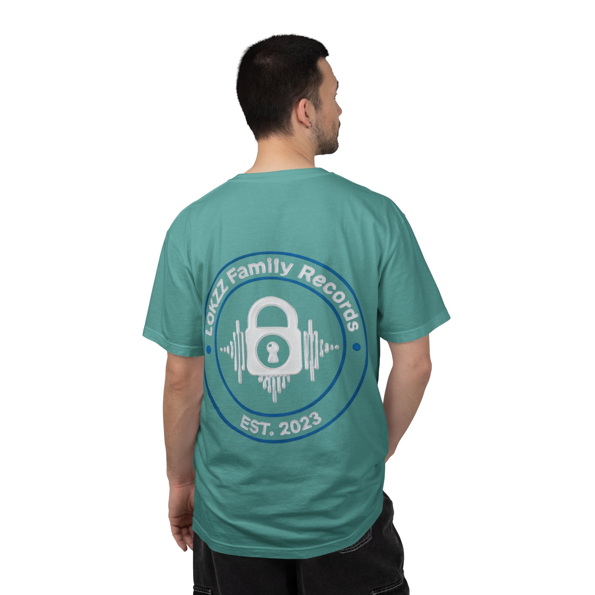 Record Label T-Shirt — "LOKKZ Family Records" Vintage Garment-Dyed Tee